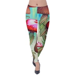 Warm Mushroom Forest Velvet Leggings by GardenOfOphir