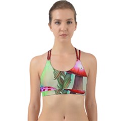 Warm Mushroom Forest Back Web Sports Bra by GardenOfOphir