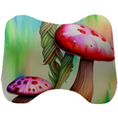 Warm Mushroom Forest Head Support Cushion by GardenOfOphir