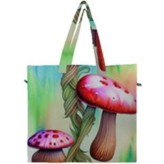 Warm Mushroom Forest Canvas Travel Bag by GardenOfOphir