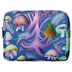 Mushroom Forest Nature Fairy Boho Make Up Pouch (large) by GardenOfOphir