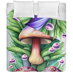 Tiny Mushroom Forest Antique Duvet Cover Double Side (california King Size) by GardenOfOphir