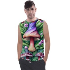 Tiny Mushroom Forest Antique Men s Regular Tank Top by GardenOfOphir