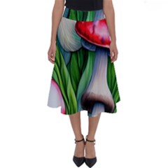 Woods Mushroom Forest Academia Core Perfect Length Midi Skirt by GardenOfOphir