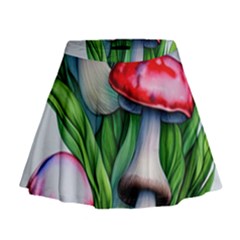 Woods Mushroom Forest Academia Core Mini Flare Skirt by GardenOfOphir