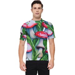 Woods Mushroom Forest Academia Core Men s Short Sleeve Rash Guard by GardenOfOphir