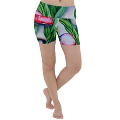 Woods Mushroom Forest Academia Core Lightweight Velour Yoga Shorts by GardenOfOphir