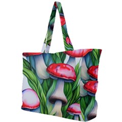 Woods Mushroom Forest Academia Core Simple Shoulder Bag by GardenOfOphir