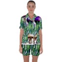 Cozy Mushroom Forest Historical Boho Satin Short Sleeve Pajamas Set View1