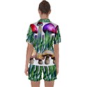 Cozy Mushroom Forest Historical Boho Satin Short Sleeve Pajamas Set View2