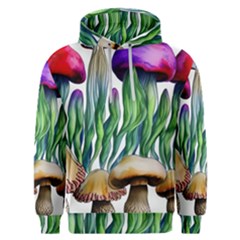 Cozy Mushroom Forest Historical Boho Men s Overhead Hoodie