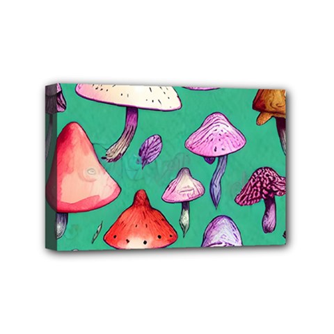 Goblin Mushroom Forest Boho Witchy Mini Canvas 6  X 4  (stretched) by GardenOfOphir