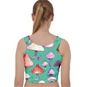 Goblin Mushroom Forest Boho Witchy Velvet Racer Back Crop Top View2