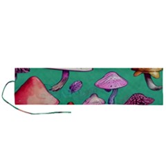 Goblin Mushroom Forest Boho Witchy Roll Up Canvas Pencil Holder (l) by GardenOfOphir