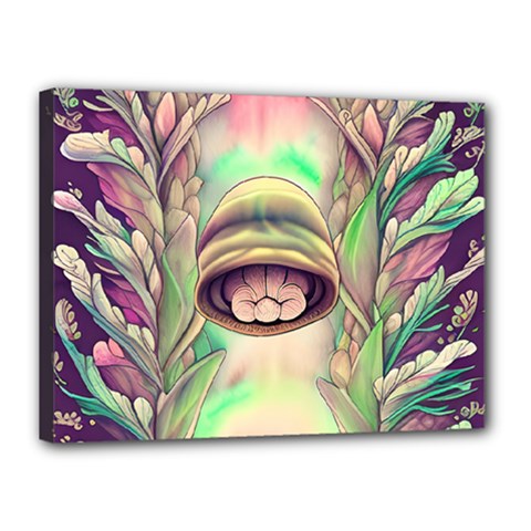 Mystic Mushroom Canvas 16  X 12  (stretched) by GardenOfOphir