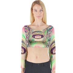 Mystic Mushroom Long Sleeve Crop Top by GardenOfOphir