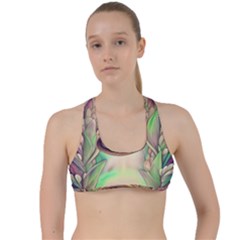 Mystic Mushroom Criss Cross Racerback Sports Bra by GardenOfOphir