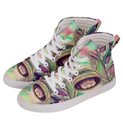 Mystic Mushroom Men s Hi-top Skate Sneakers by GardenOfOphir