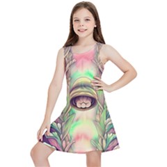 Mystic Mushroom Kids  Lightweight Sleeveless Dress by GardenOfOphir