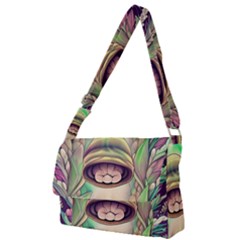 Mystic Mushroom Full Print Messenger Bag (s) by GardenOfOphir