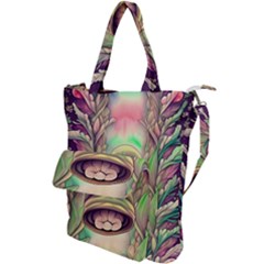 Mystic Mushroom Shoulder Tote Bag by GardenOfOphir