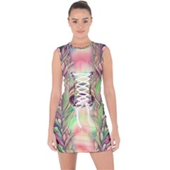 Mystic Mushroom Lace Up Front Bodycon Dress by GardenOfOphir