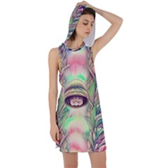 Mystic Mushroom Racer Back Hoodie Dress by GardenOfOphir