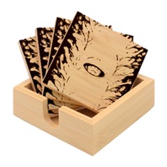 Mystic Mushroom Bamboo Coaster Set by GardenOfOphir