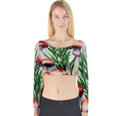 Forest Fungi Long Sleeve Crop Top by GardenOfOphir