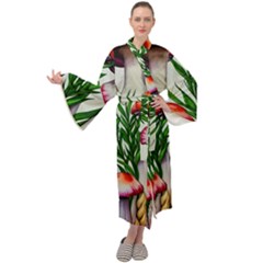 Forest Fungi Maxi Velvet Kimono by GardenOfOphir