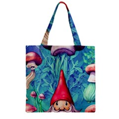 Mushroom Magic Zipper Grocery Tote Bag by GardenOfOphir