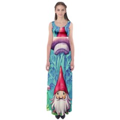 Mushroom Magic Empire Waist Maxi Dress by GardenOfOphir