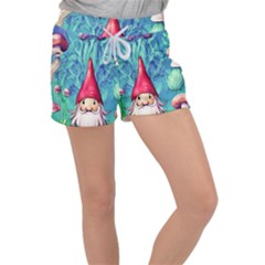 Mushroom Magic Velour Lounge Shorts by GardenOfOphir