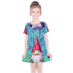 Mushroom Magic Kids  Simple Cotton Dress by GardenOfOphir