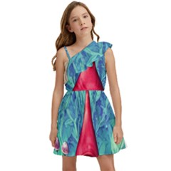 Mushroom Magic Kids  One Shoulder Party Dress