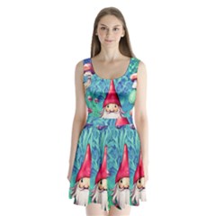 Mushroom Magic Split Back Mini Dress  by GardenOfOphir