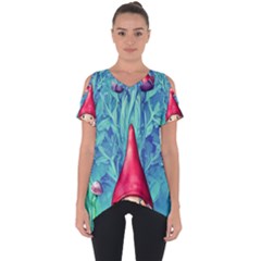 Mushroom Magic Cut Out Side Drop Tee by GardenOfOphir