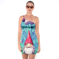 Mushroom Magic One Soulder Bodycon Dress by GardenOfOphir