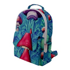 Mushroom Magic Flap Pocket Backpack (large) by GardenOfOphir