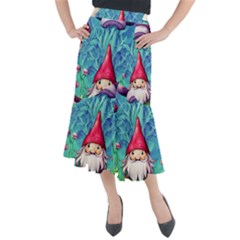 Mushroom Magic Midi Mermaid Skirt by GardenOfOphir