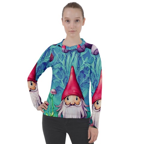 Mushroom Magic Women s Pique Long Sleeve Tee by GardenOfOphir