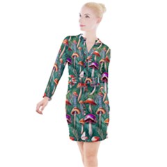 Witch s Woods Button Long Sleeve Dress by GardenOfOphir