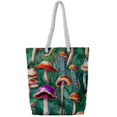 Witch s Woods Full Print Rope Handle Tote (small) by GardenOfOphir