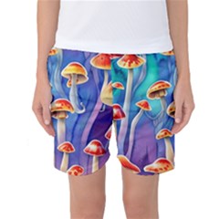 Tiny Toadstools Women s Basketball Shorts by GardenOfOphir