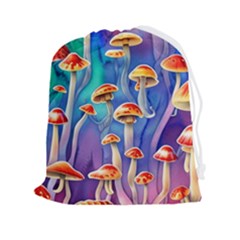 Tiny Toadstools Drawstring Pouch (2xl) by GardenOfOphir