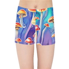 Tiny Toadstools Kids  Sports Shorts by GardenOfOphir