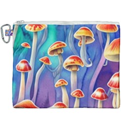 Tiny Toadstools Canvas Cosmetic Bag (xxxl) by GardenOfOphir