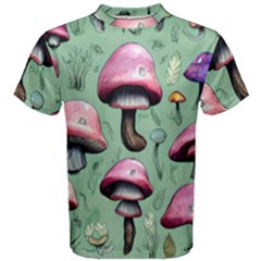 Boho Woods Mushroom Men s Cotton Tee by GardenOfOphir