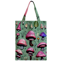 Boho Woods Mushroom Zipper Classic Tote Bag by GardenOfOphir