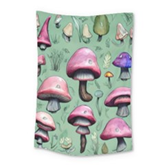 Boho Woods Mushroom Small Tapestry by GardenOfOphir